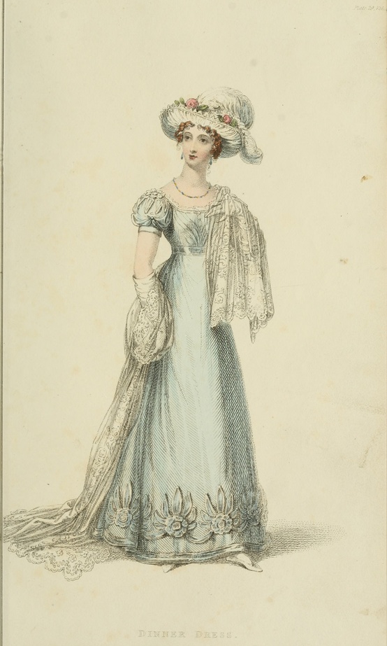 Project Journal: 1822-1824 Ensemble Part III: Green Dress Hem Appliqus   The Quintessential Clothes Pen