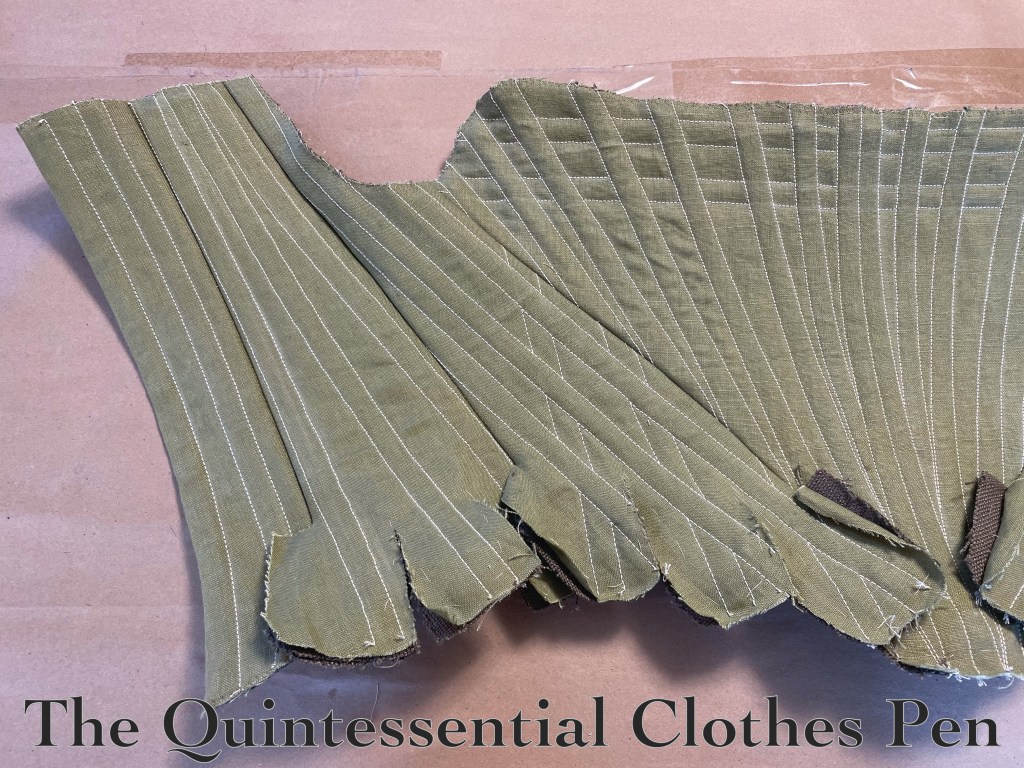 c. 1785 Green Linen Stays (Construction Details) – The Quintessential ...