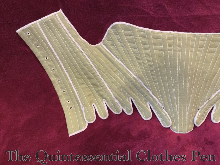 c. 1785 Green Linen Stays (Construction Details) – The Quintessential ...
